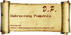 Debreczeny Pompónia névjegykártya